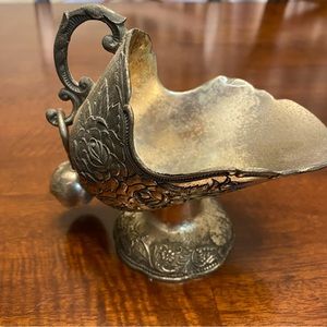 Antique Silver Scuttle Sugar Holder